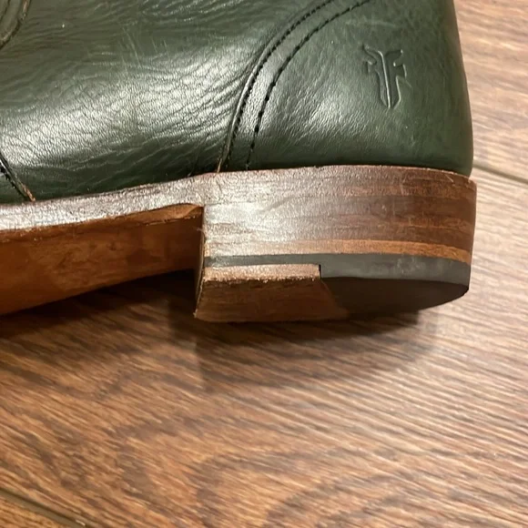 Frye Women's Heeled Boots in Dark Green - Picture 8 of 14